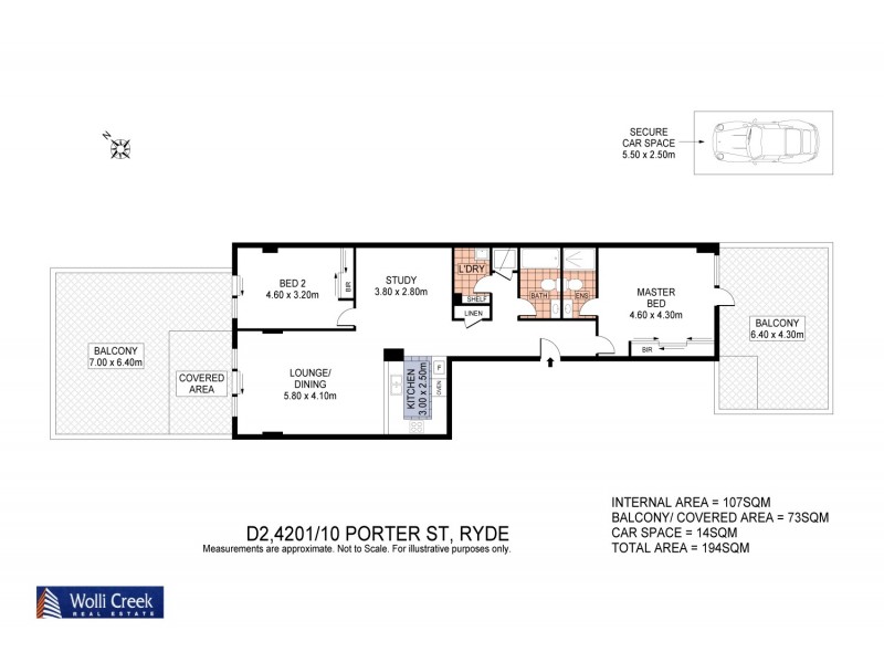 4201/10 Porter St, Ryde NSW 2112 Floorplan