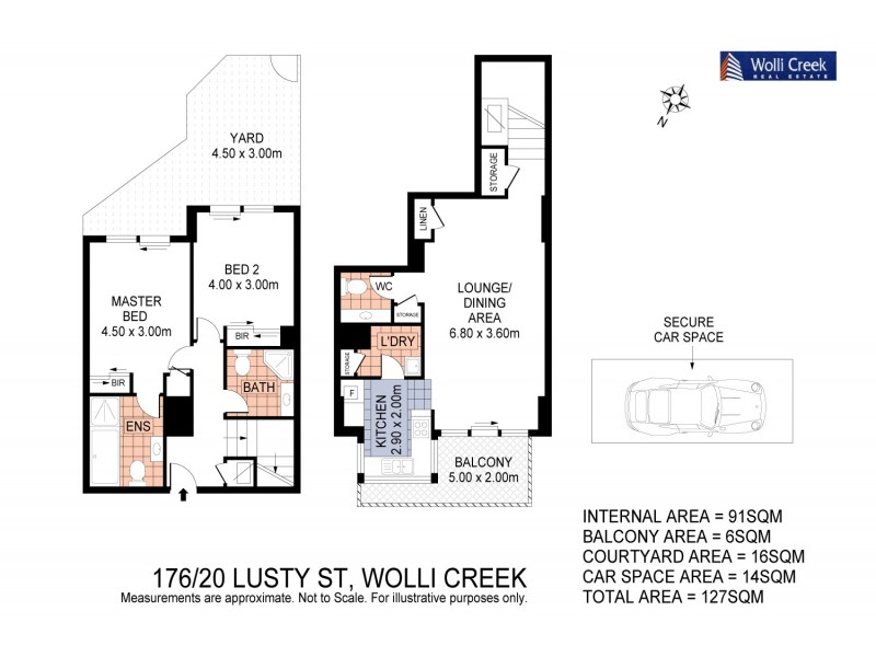 176/86 Bonar St, Wolli Creek NSW 2205 Floorplan