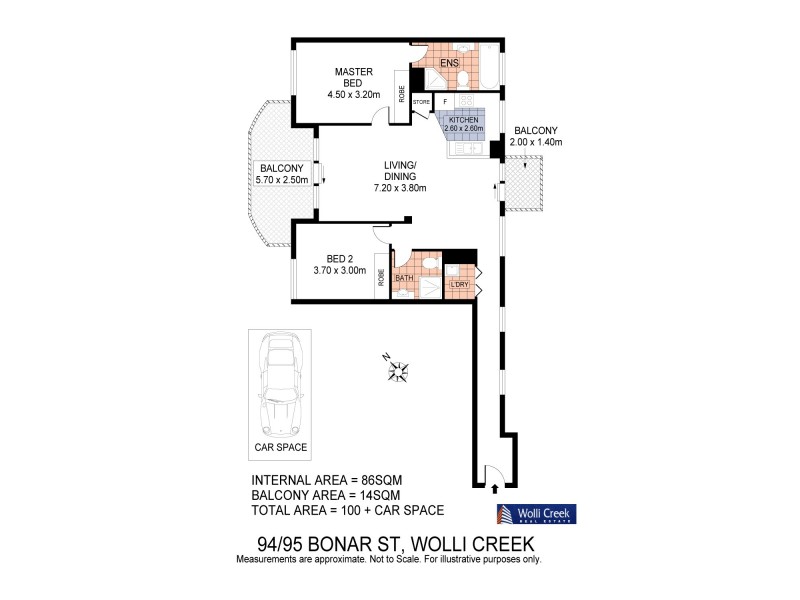 95 Bonar St, Wolli Creek NSW 2205 Floorplan