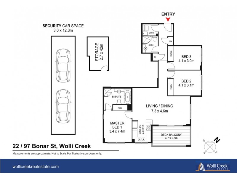 22/97 Bonar St, Wolli Creek NSW 2205 Floorplan