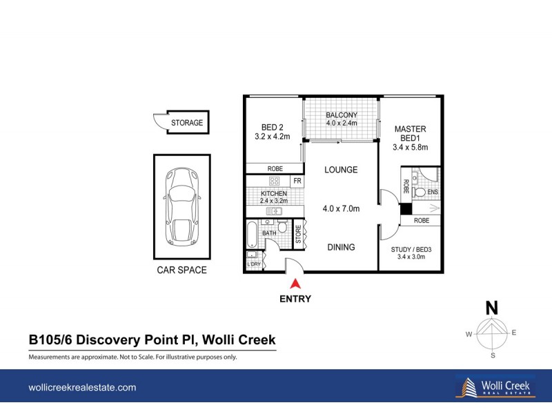 B105/6 Discovery Point  Pl, Wolli Creek NSW 2205 Floorplan