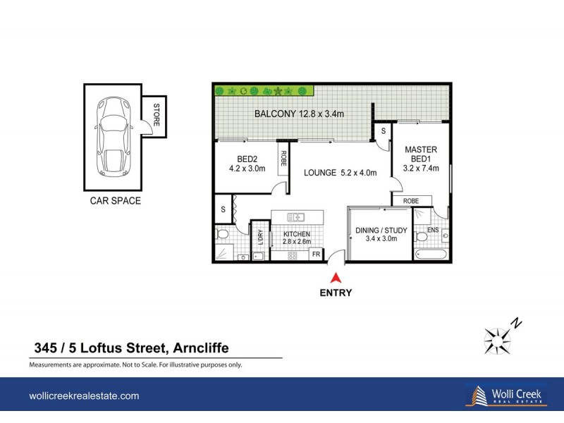 345/5 Loftus St, Arncliffe NSW 2205 Floorplan