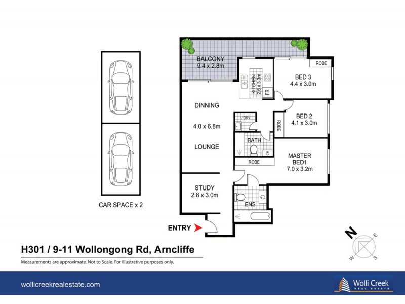 H301/9-11 Wollongong Rd, Wolli Creek NSW 2205 Floorplan