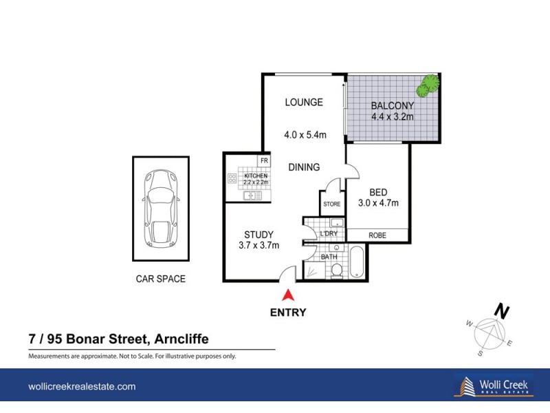 7/95 Bonar St, Wolli Creek NSW 2205 Floorplan