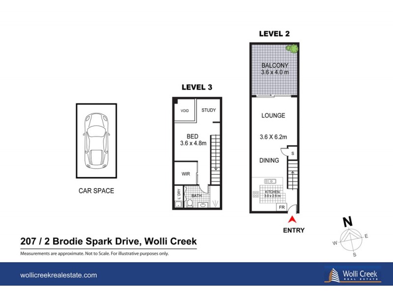 207/2 Brodie Spark Dr, Wolli Creek NSW 2205 Floorplan