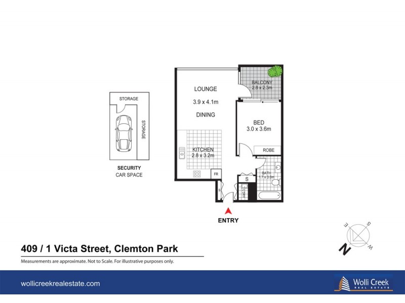 409/1 Victa St, Campsie NSW 2194 Floorplan
