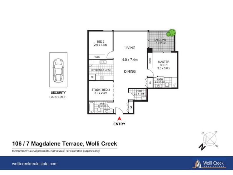 106/7 Magdalene Tce, Wolli Creek NSW 2205 Floorplan