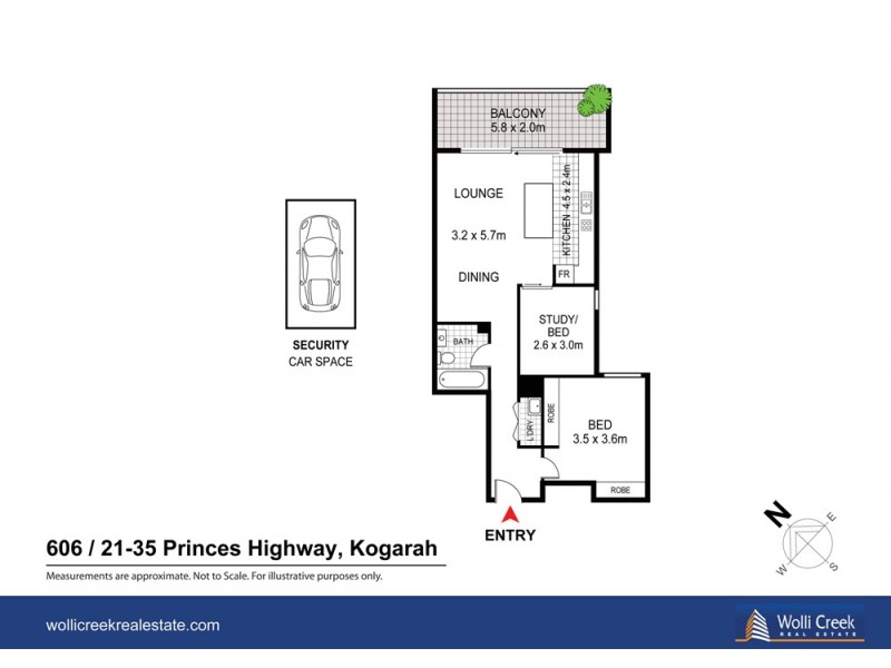 606/21-35 Princes Hwy, Kogarah NSW 2217 Floorplan