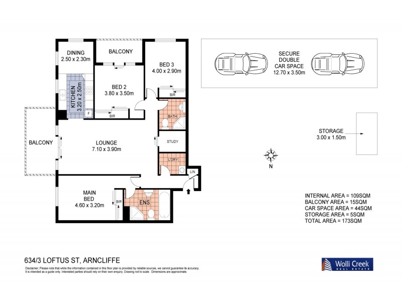 634/18 Bonar St, Arncliffe NSW 2205 Floorplan