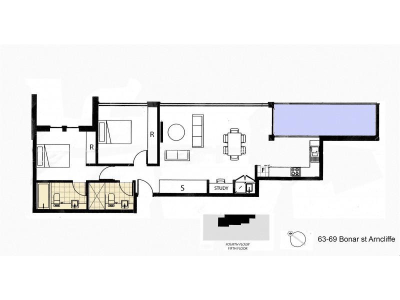 503/63-69 Bonar St, Arncliffe NSW 2205 Floorplan