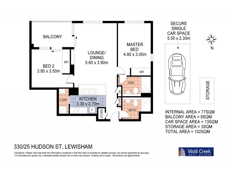 330/25 Hudson St, Lewisham NSW 2049 Floorplan