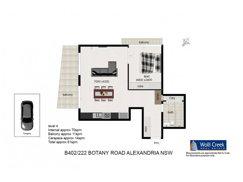 B402/222 Botany Rd, Alexandria NSW 2015 Floorplan