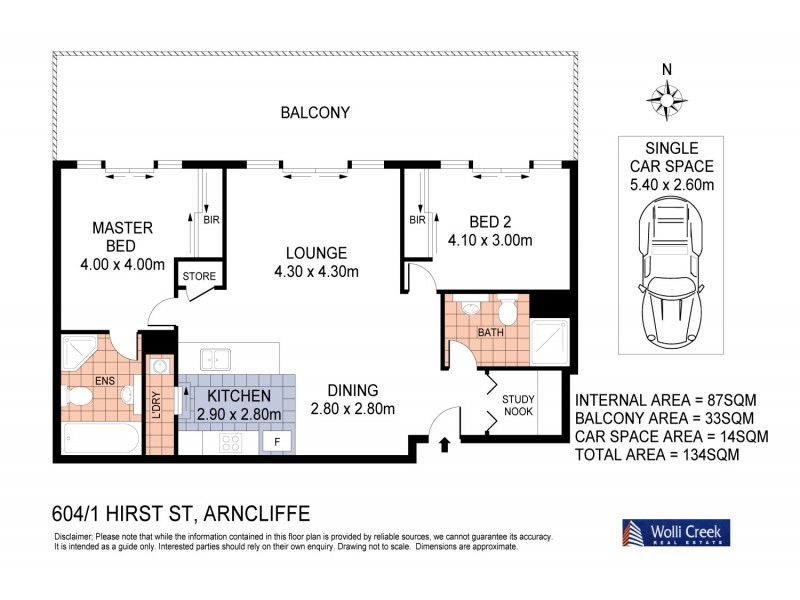 604/1 Hirst St, Arncliffe NSW 2205 Floorplan