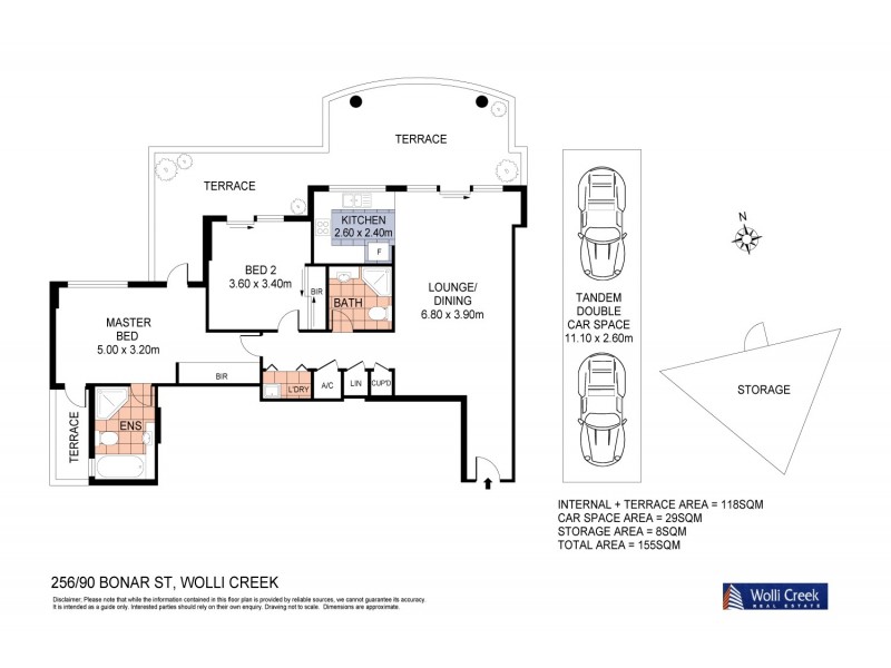 256/88 Bonar St, Wolli Creek NSW 2205 Floorplan