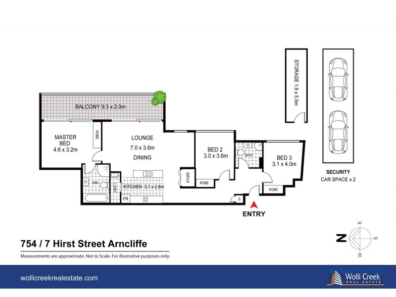 754/7 Hirst St, Arncliffe NSW 2205 Floorplan