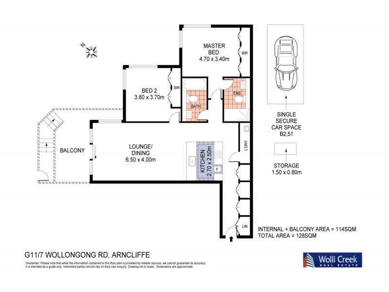 G11/2 Martin Ave, Arncliffe NSW 2205 Floorplan