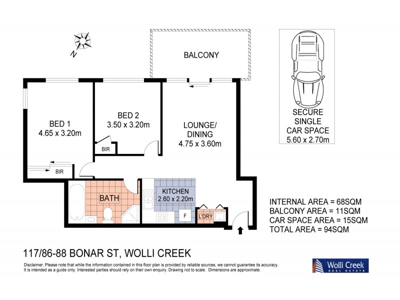 Wolli Creek NSW 2205 Floorplan