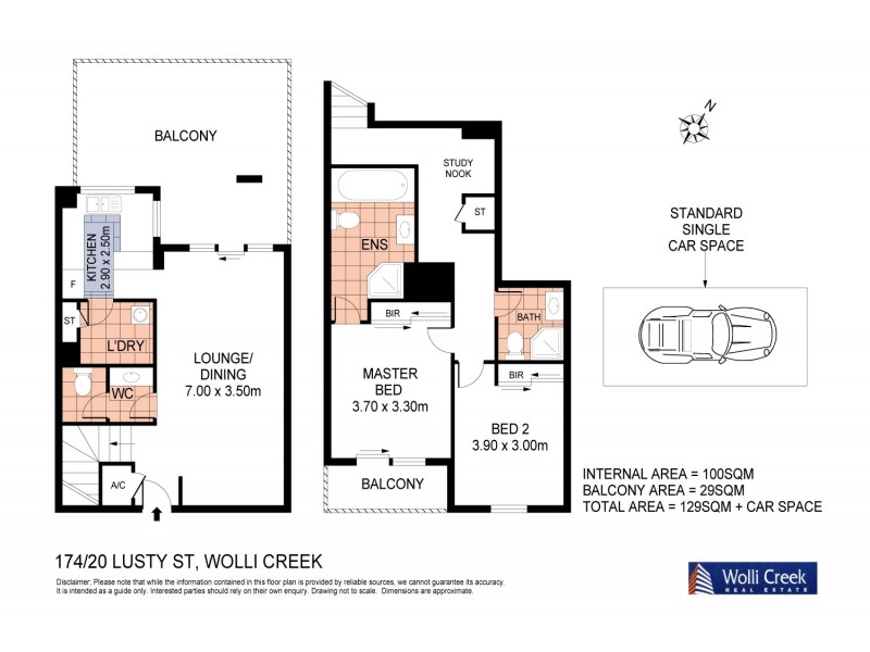 174/20 Lusty Street, Wolli Creek NSW 2205 Floorplan