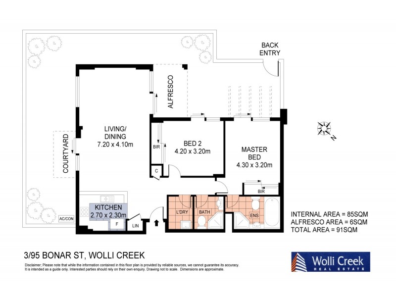 3/95 Bonar Street, Wolli Creek NSW 2205 Floorplan