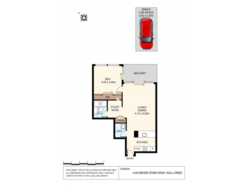 410/4 Brodie Spark Drive, Wolli Creek NSW 2205 Floorplan