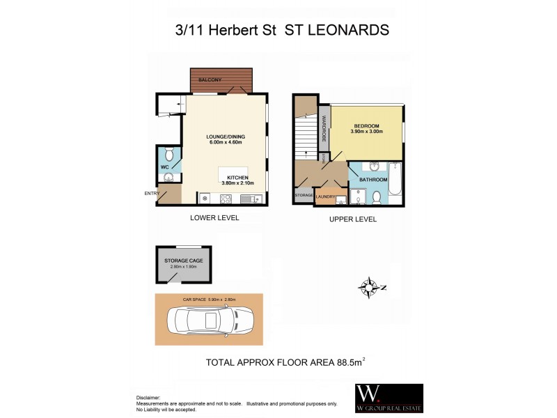 3/11 Herbert St, St Leonards NSW 2065 Floorplan