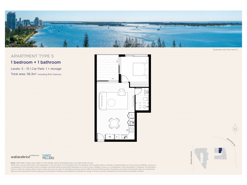 808/163-167 Marine Parade, Southport QLD 4215 Floorplan