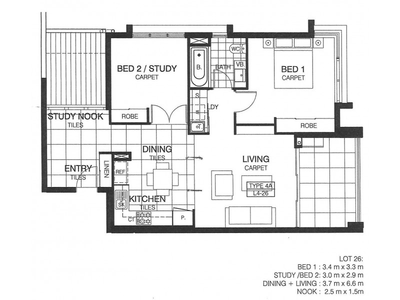 26/10 Ben Lexcen Place, Robina QLD 4226 Floorplan
