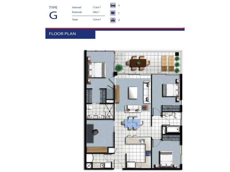 820/19 Imperial Parade, Labrador QLD 4215 Floorplan