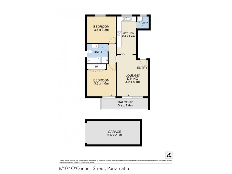 8/102 O’Connell Street, North Parramatta NSW 2151 Floorplan