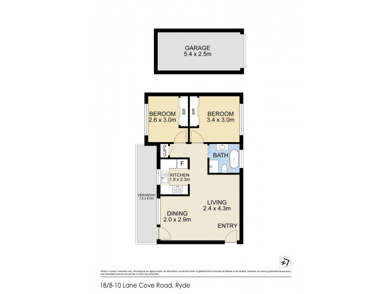 18/8-10 Lane Cove Road, Ryde NSW 2112 Floorplan
