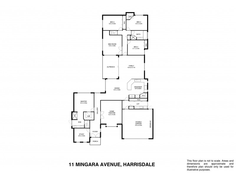 11 Mingara Avenue, Harrisdale WA 6112 Floorplan