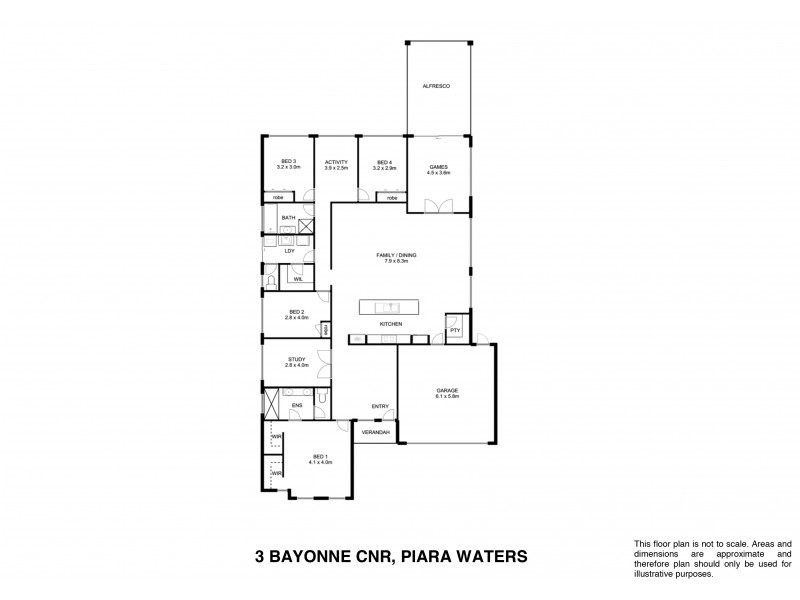 3 Bayonne Corner, Piara Waters WA 6112 Floorplan