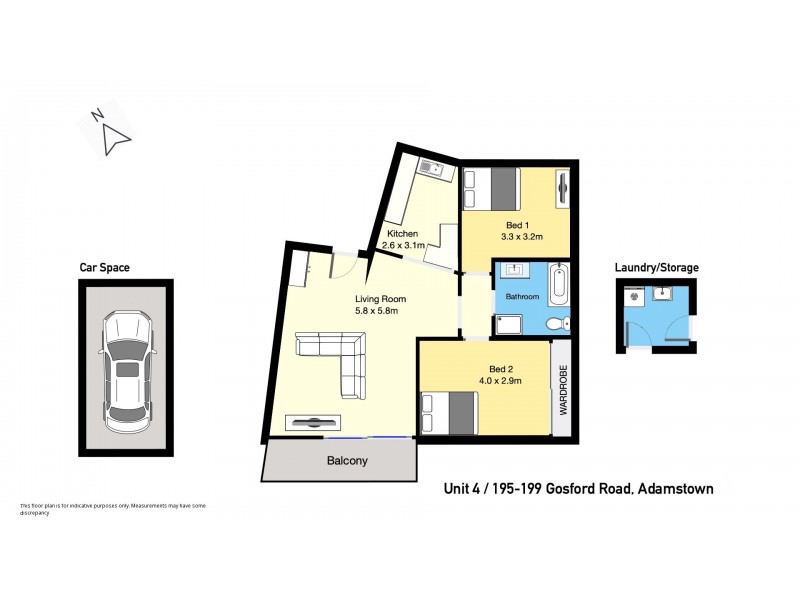 4/195 Gosford Road, Adamstown NSW 2289 Floorplan