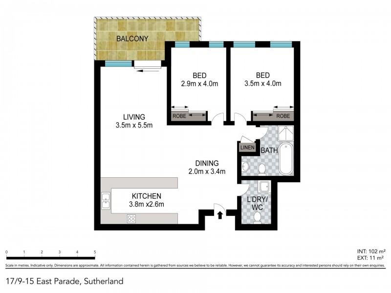 17/9 East Parade, Sutherland NSW 2232 Floorplan