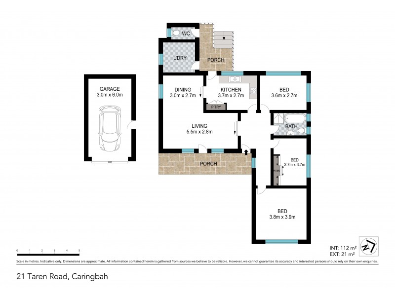 21 TAREN ROAD, Caringbah NSW 2229 Floorplan