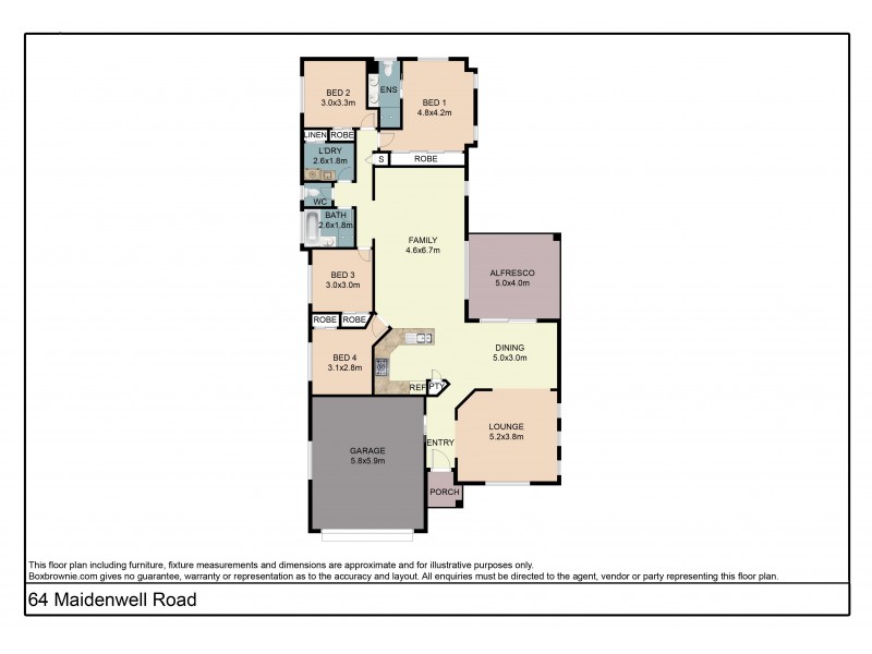 64 Maidenwell Road, Ormeau QLD 4208 Floorplan