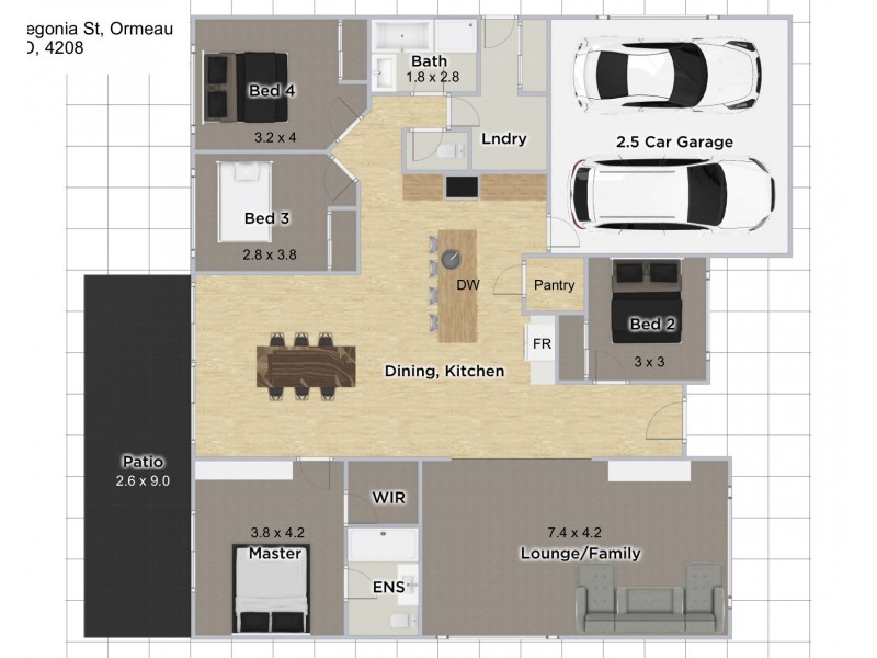 5 Begonia Street, Ormeau QLD 4208 Floorplan