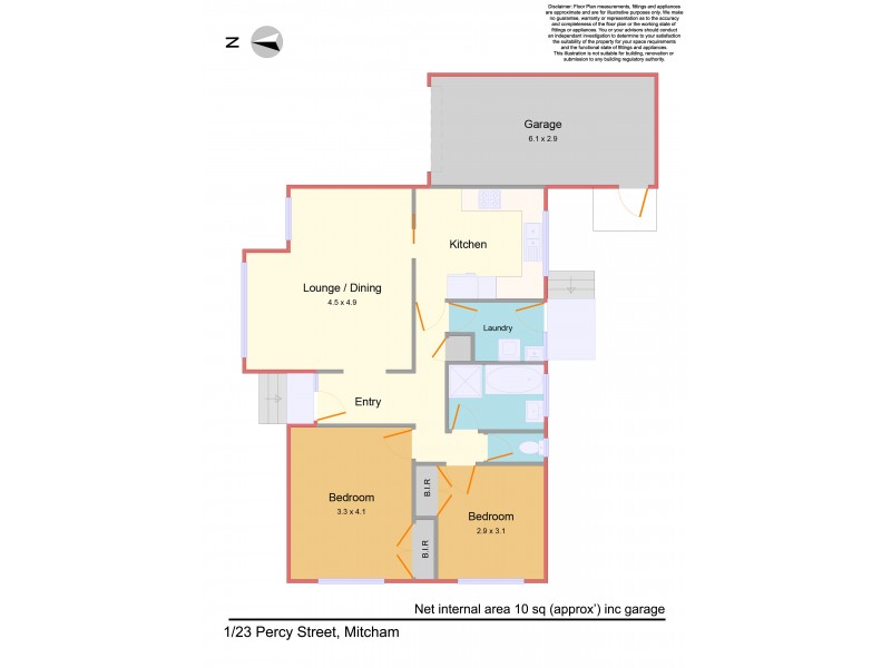 1/23 PERCY STREET, Mitcham VIC 3132 Floorplan