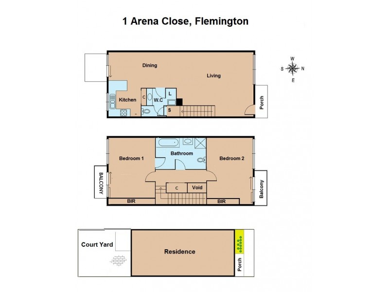 1 Arena Close, Flemington VIC 3031 Floorplan