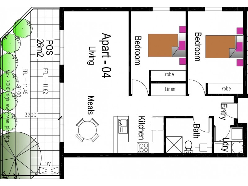 4/38-40 Fehon Street, Yarraville VIC 3013 Floorplan
