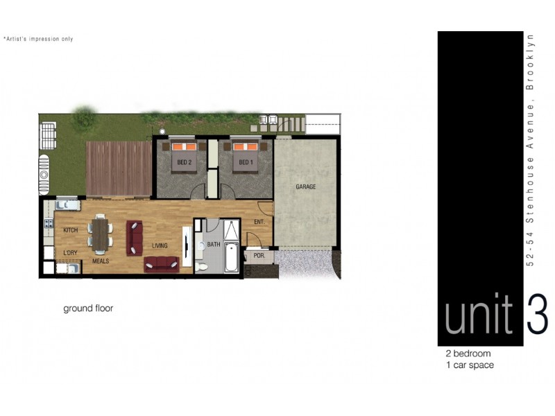 3/52-54 Stenhouse Avenue, Brooklyn VIC 3012 Floorplan