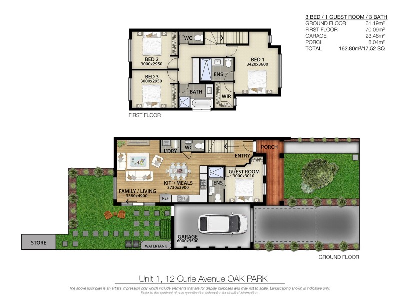 1 & 2/12 Curie Avenue, Oak Park VIC 3046 Floorplan
