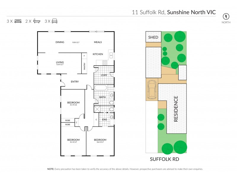 11 Suffolk Road, Sunshine North VIC 3020 Floorplan