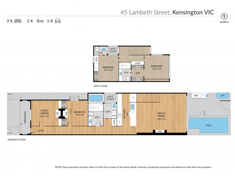 45 Lambeth Street, Kensington VIC 3031 Floorplan