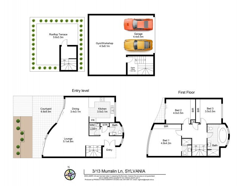 3/13 Murralin Lane Sylvania, Sylvania NSW 2224 Floorplan