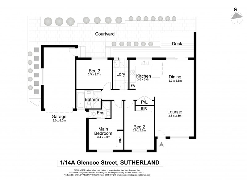 1/14a Glencoe Street, Sutherland NSW 2232 Floorplan