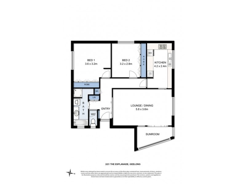2/21 The Esplanade, Geelong VIC 3220 Floorplan