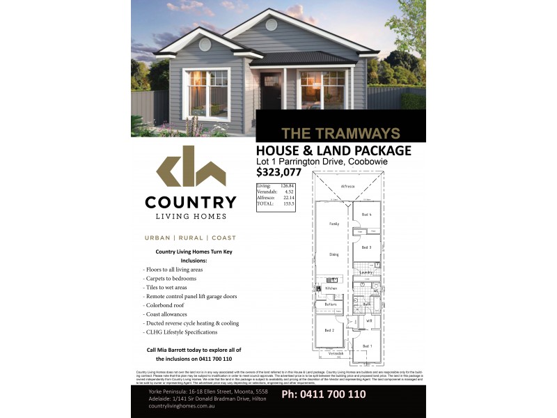 Lot 1, 4, 5,  Parrington Drive, Rattley Drive, Coobowie SA 5583