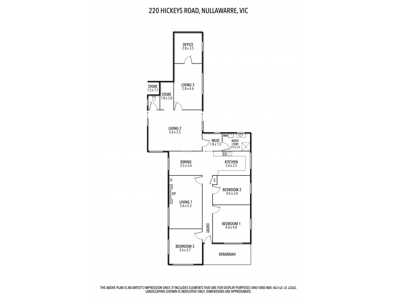 220 Hickeys Road, Nullawarre VIC 3268 Floorplan