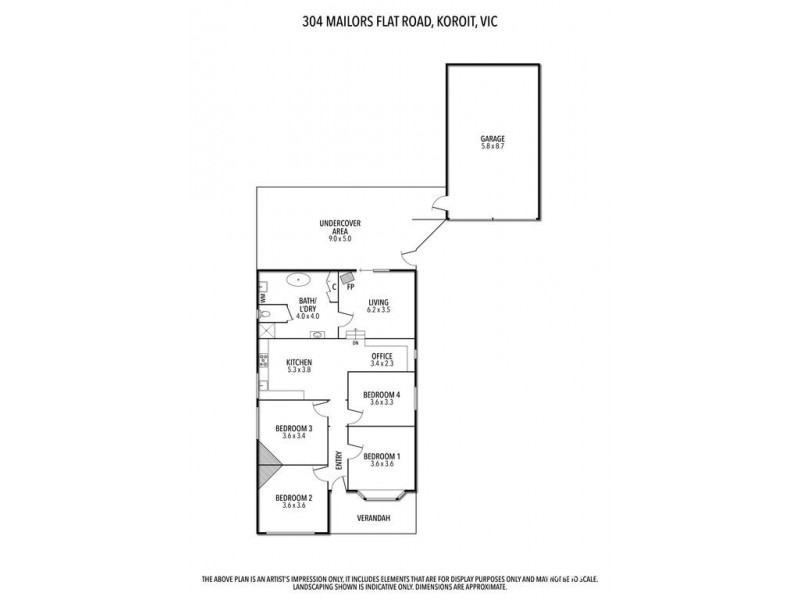 304 Mailors Flat-Koroit Road, Yarpturk VIC 3283 Floorplan
